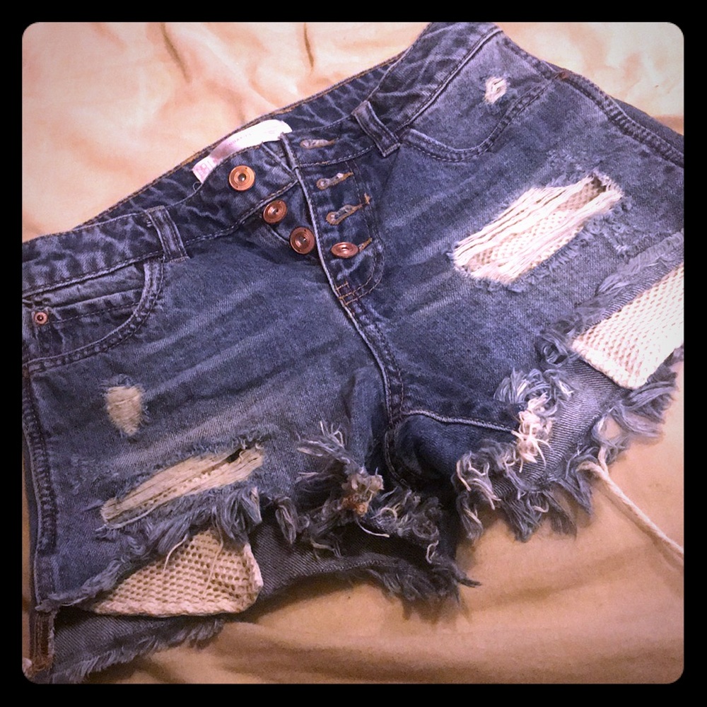 Jean high waisted shorts